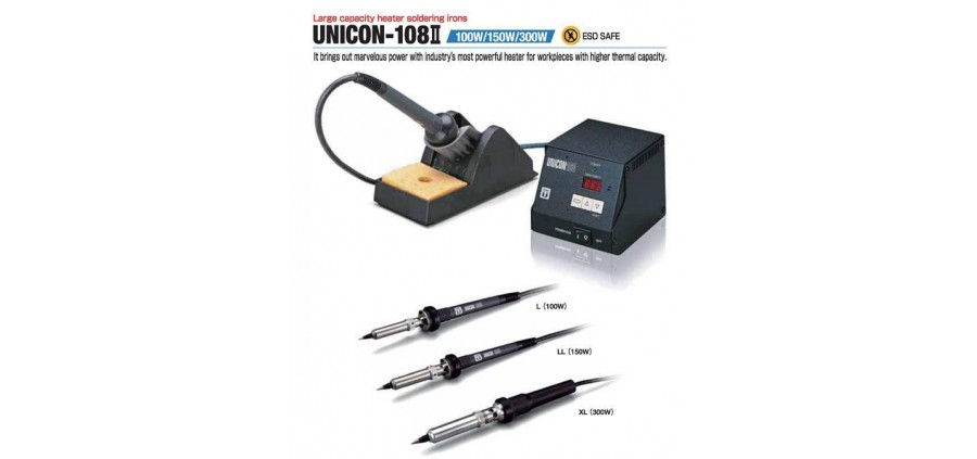 Soldering Station - Lead Free Compatible Soldering Iron/Large Capacity Heater Imbedded [UNICON-108]